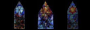 Stained glass windows in sanctuary - Tuskawilla Presbyterian Church