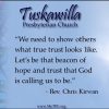Let's be that beacon of hope and trust that God is calling us to be - Chris Kirwan